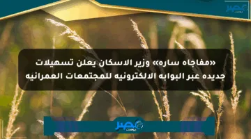 «مفاجأة سارة» وزير الإسكان يعلن تسهيلات جديدة عبر البوابة الإلكترونية للمجتمعات العمرانية